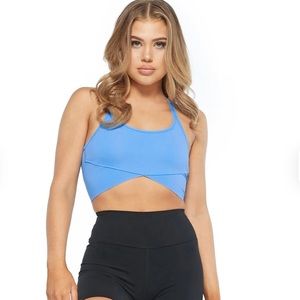 Grace Crop Sports Bra - Sky